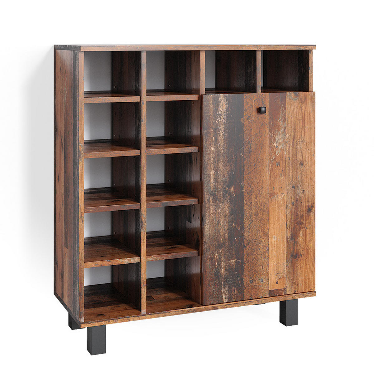 BADSCHRANK Fynn Eiche rustikal 78.4 x 91.6 cm - Wildeiche, Holzwerkstoff (78.4/91.6/34cm) - Vicco