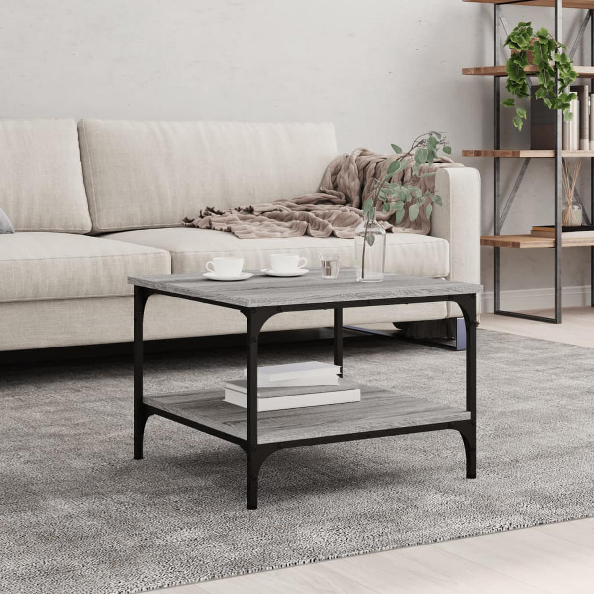 COUCHTISCH Grau Sonoma 55x55x40 cm Holzwerkstoff - Grau, Holzwerkstoff (55/55/40cm) - furnicato