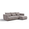 ECKSOFA SORENO 4-Sitzer, dunkelbeige - Beige/Schwarz, Holz/Textil (293/171cm) - Courtois Laville