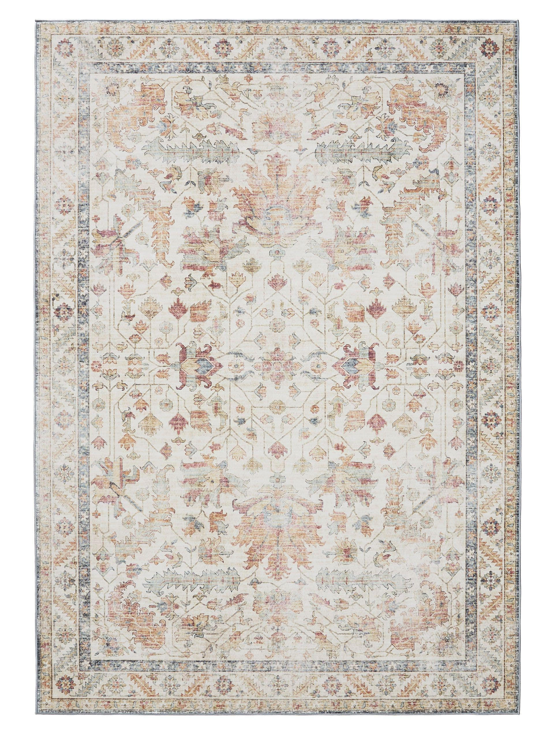 VINTAGE-TEPPICH George waschbar 200x300 cm - Beige/Multicolor, Kunststoff (200/300cm) - benuta