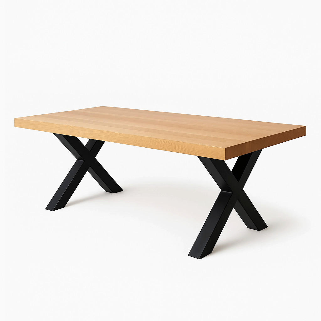 ESSTISCH Groß und stabil - Eiche mittel - 140/80/77 cm - Eichefarben, Holz (140/80/77cm) - TRL Handmade Furniture
