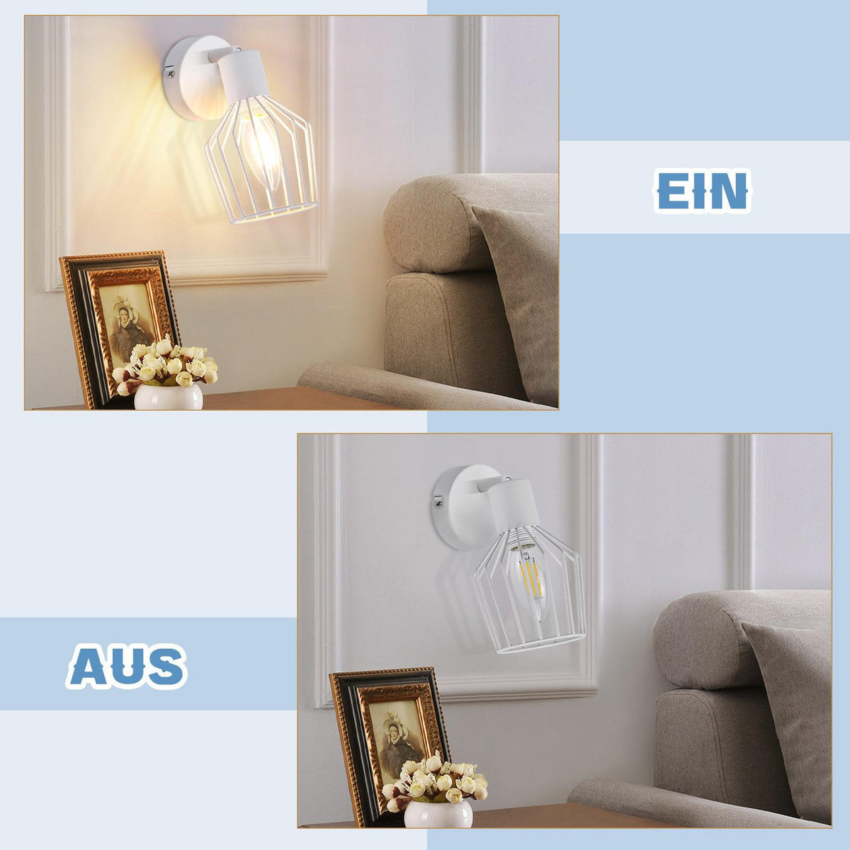 STRAHLER Franziska 1-flammig 8/10/10 cm - Weiß, Metall (8/10/10cm) - ZMH