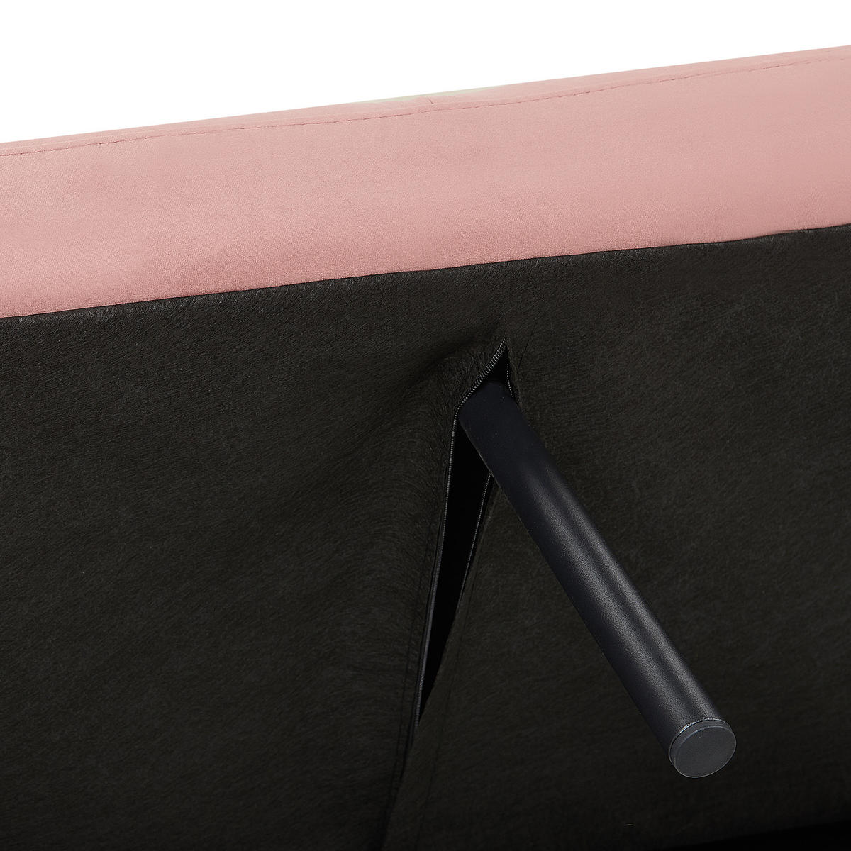 3-SITZER-SCHLAFSOFA Samtstoff Rosa Vimmerby - Pink, Textil (212/90/80cm) - Beliani