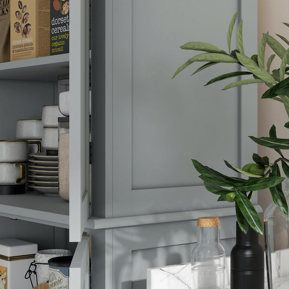 HIGHBOARD DE-11173 6 Ebenen, verstellbare Böden Grau - Grau, Holzwerkstoff (40.5/184/76cm) - ComfortXL