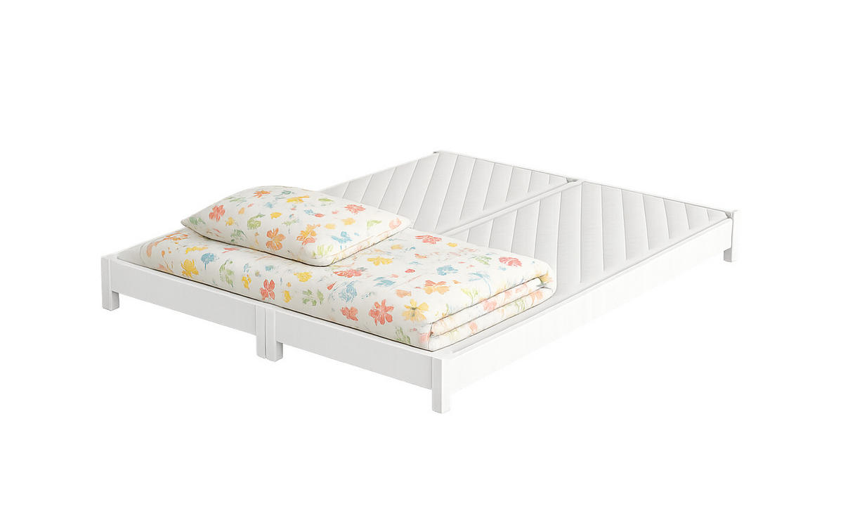 STAPELBETTEN 2-er Set Sendi 200x80 weiß - Weiß, Holzwerkstoff - LUKDOM