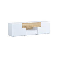 TV STOLEK Jules Bílá a dřevo - bílá, kompozitní dřevo (159/47/39cm) - Petits-meubles