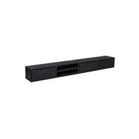 LOWBOARD Amoria Mangoholz 280 cm / 35 cm Schwarz - Schwarz, Holz (280/30/35cm) - Villa Möbel