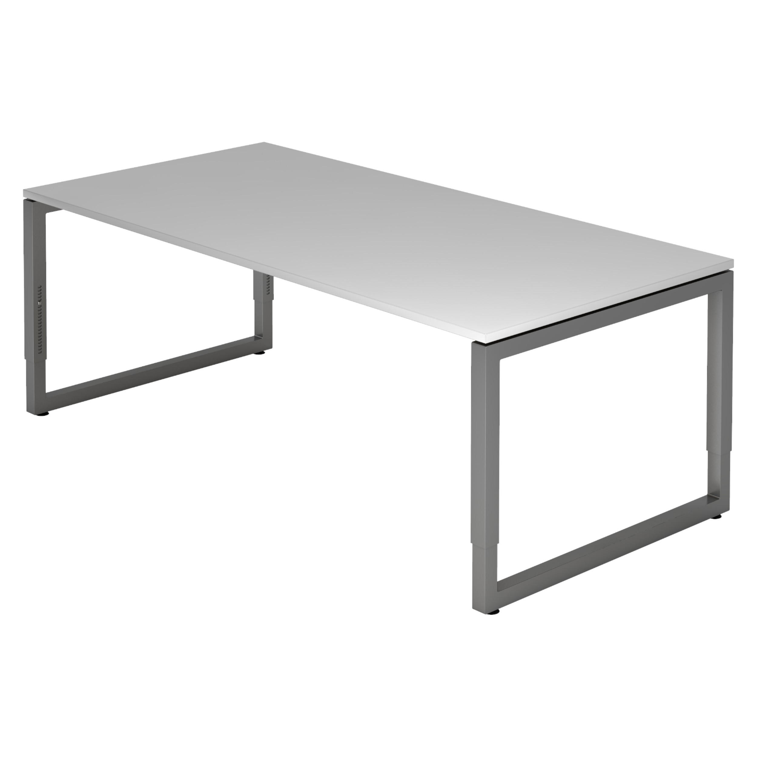SCHREIBTISCH Serie-R 100/200/74 cm in Grau/Graphitfarben - Graphitfarben/Grau, Holzwerkstoff (100/200/74cm) - bümö