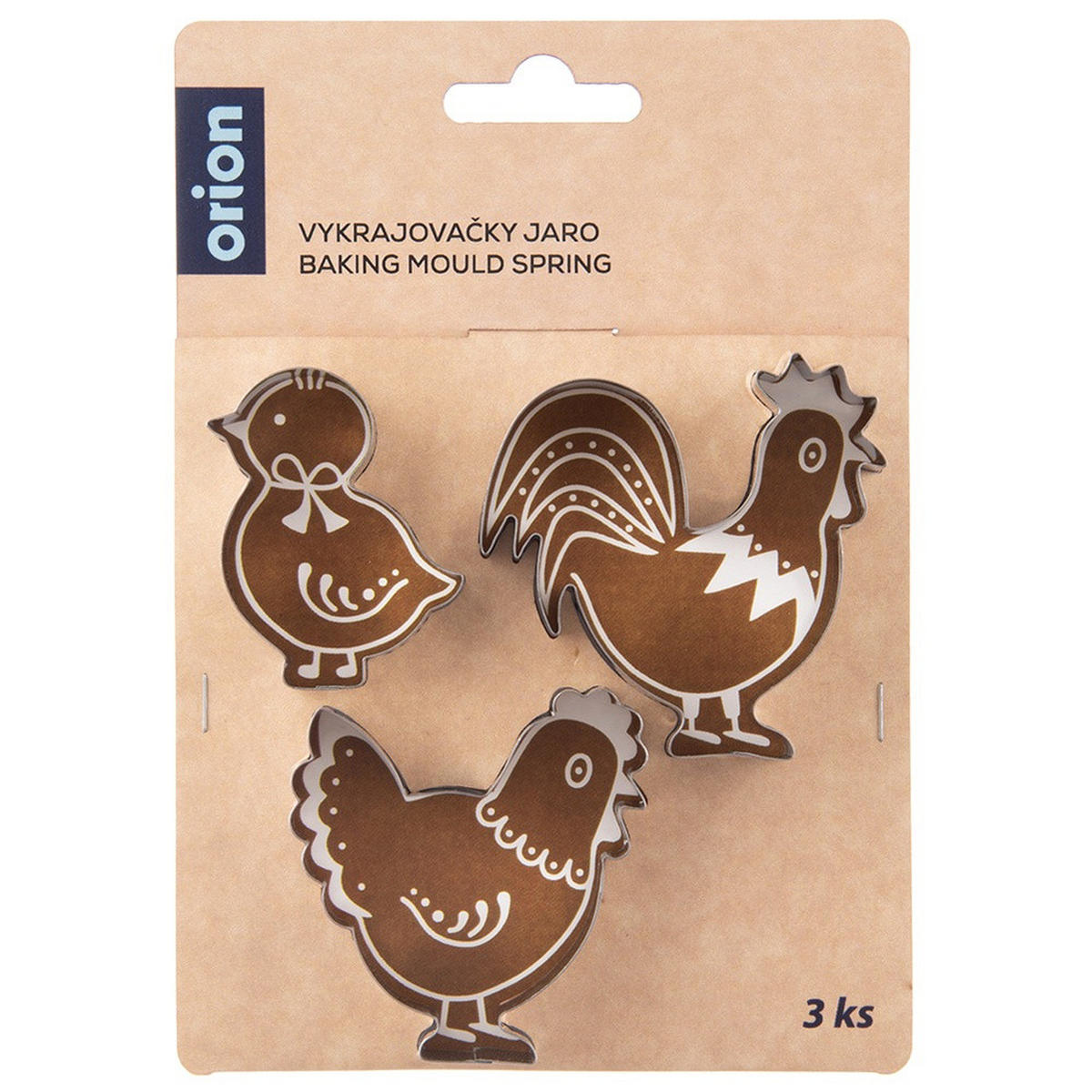 AUSSTECHFORMEN-SET Farm 3-teilig Silber - Silberfarben, Metall (6.5/1.5/6.5cm) - Orion 