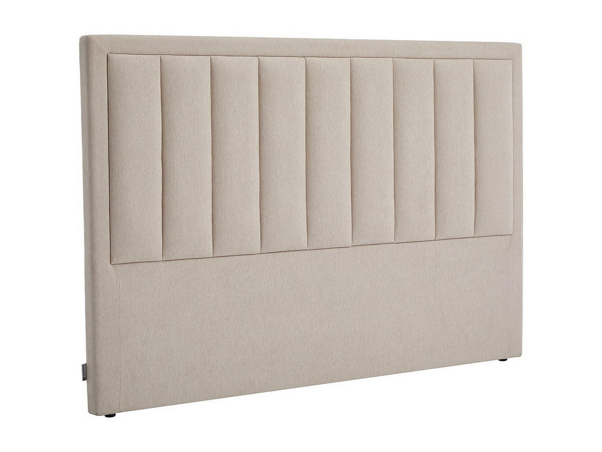 BETTKOPFTEIL - 2 Personen - stoff - beige Rivadio - Beige, Textil (190/110/8cm) - Vente-Unique