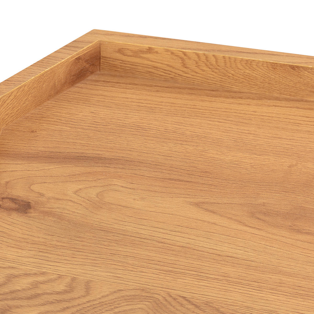 COUCHTISCH - Holzwerkstoff / Metall - Eichefarben/Schwarz, Holzwerkstoff/Metall (40/80/43cm) - home24