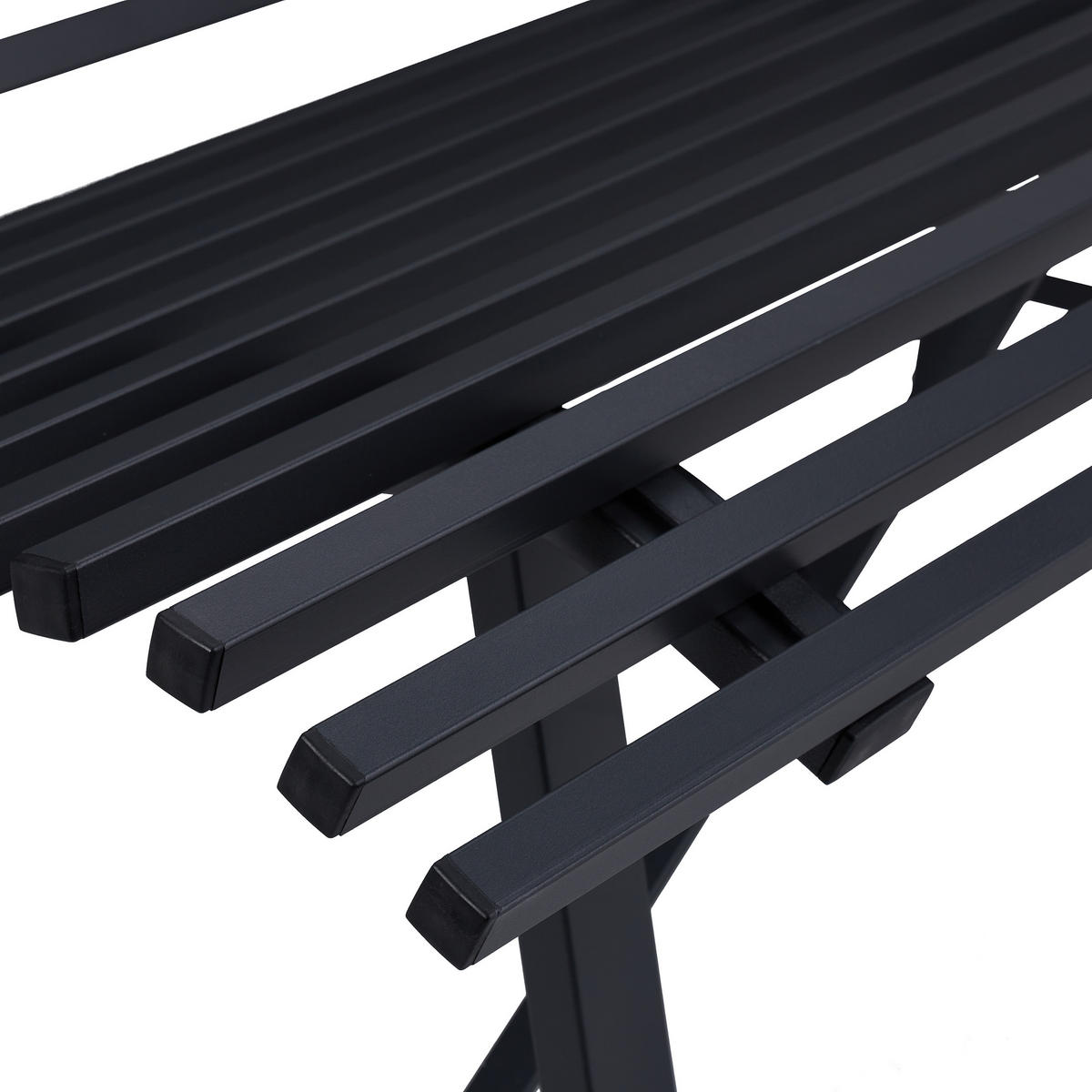 GARTENBANK - Anthrazit, Metall (130/79/75cm) - Relaxdays