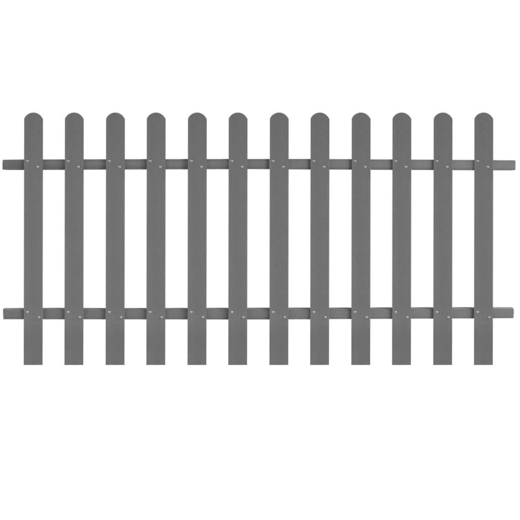 GARTENZAUN, Lattenzaun, 200/100 cm, aus WPC in Grau - Grau, Holz (200/100cm) - vidaXL