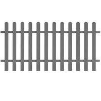 GARTENZAUN, Lattenzaun, 200/100 cm, aus WPC in Grau - Grau, Holz (200/100cm) - vidaXL
