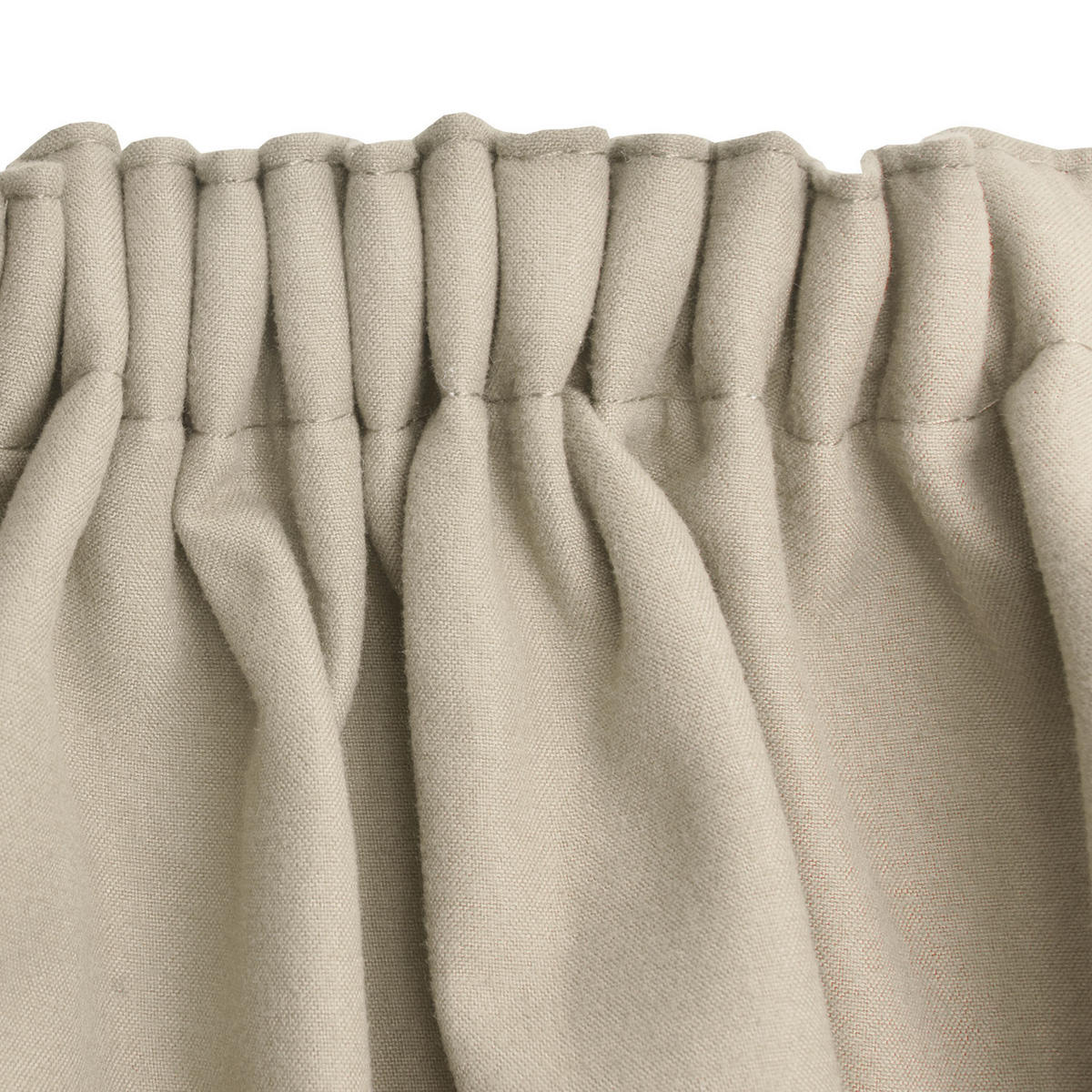 VORHANG Amelie TK mit Kräuselband 140x245cm Creme (2tlg) - Creme, Textil (140/245/1cm) - Beautissu 