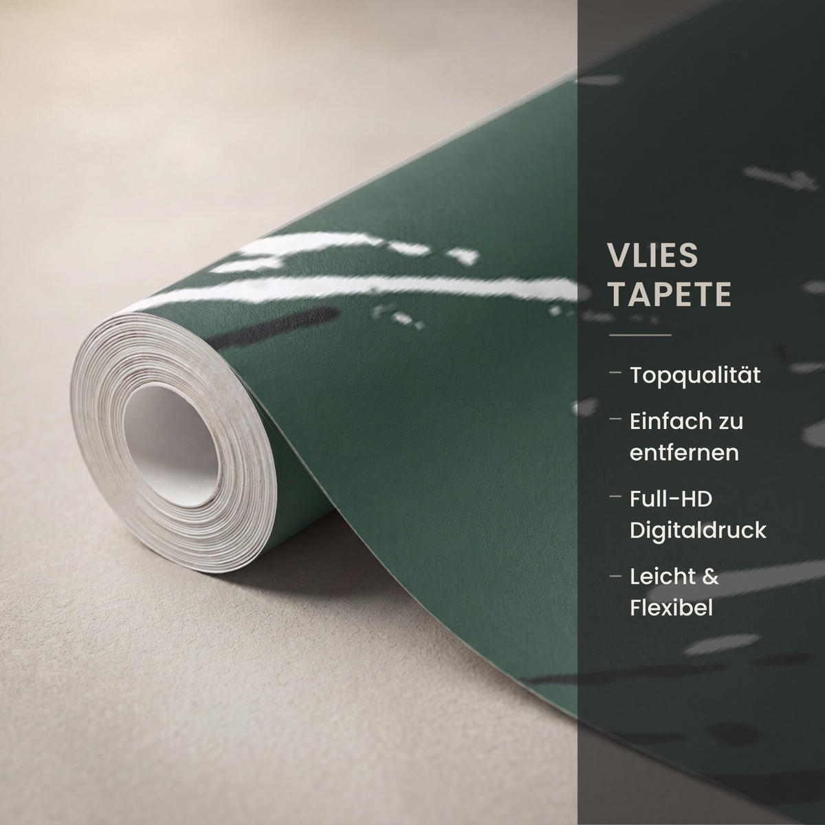 KINDERTAPETE - Fußball - Farbe - Spritzer - Grün - 500x300 cm - Dunkelgrün, Papier (500/300cm) - OnlyWow