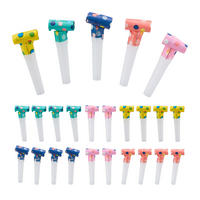 200XPÁRTY trúbky - viacfarebná, plast/papier (3/1.5/9cm) - Relaxdays