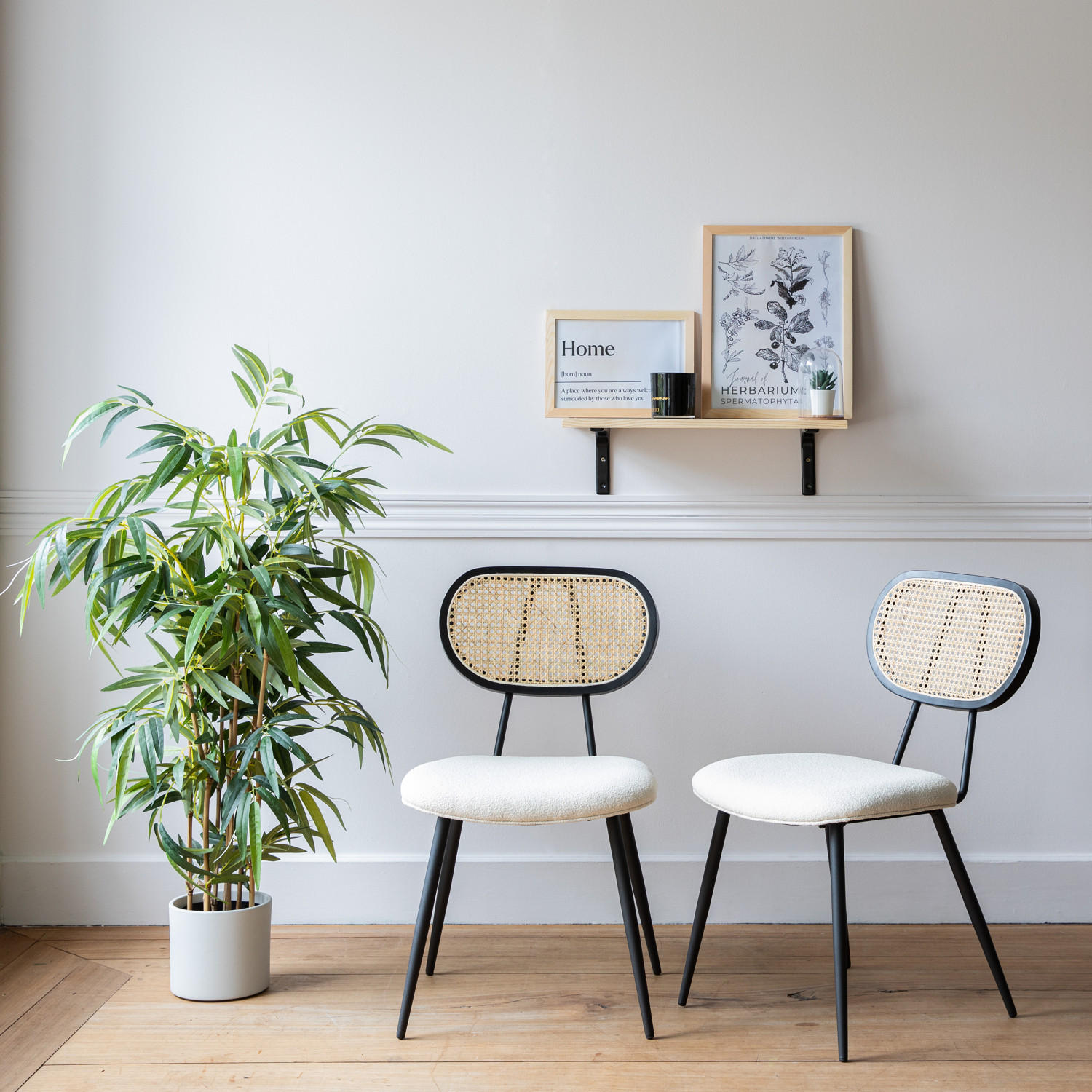 STÜHLE Elena Ecru 2er-Set - Beige, Metall (48/82/56cm) - Happy Garden