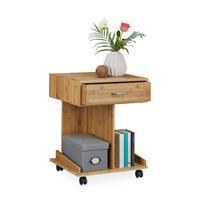 BEISTELLTISCH - Hellbraun, Holz (46/43/56.5cm) - Relaxdays