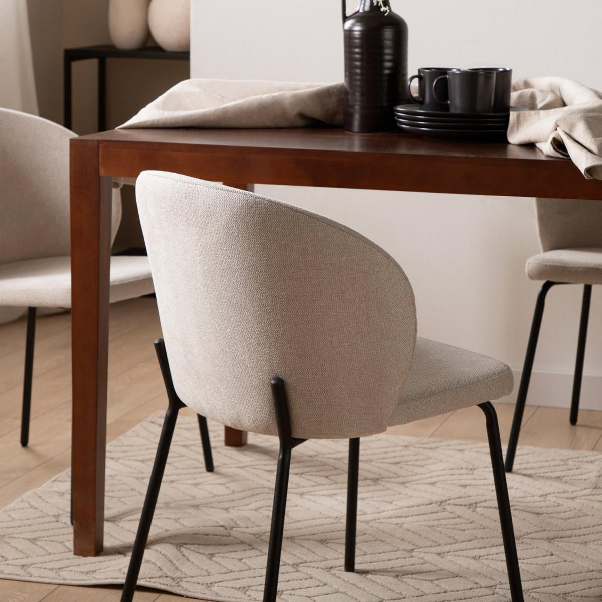 ESSZIMMERSTUHL Norah Beige 49 cm x 80 cm - Beige, Textil (49/80/56cm) - Klast Home