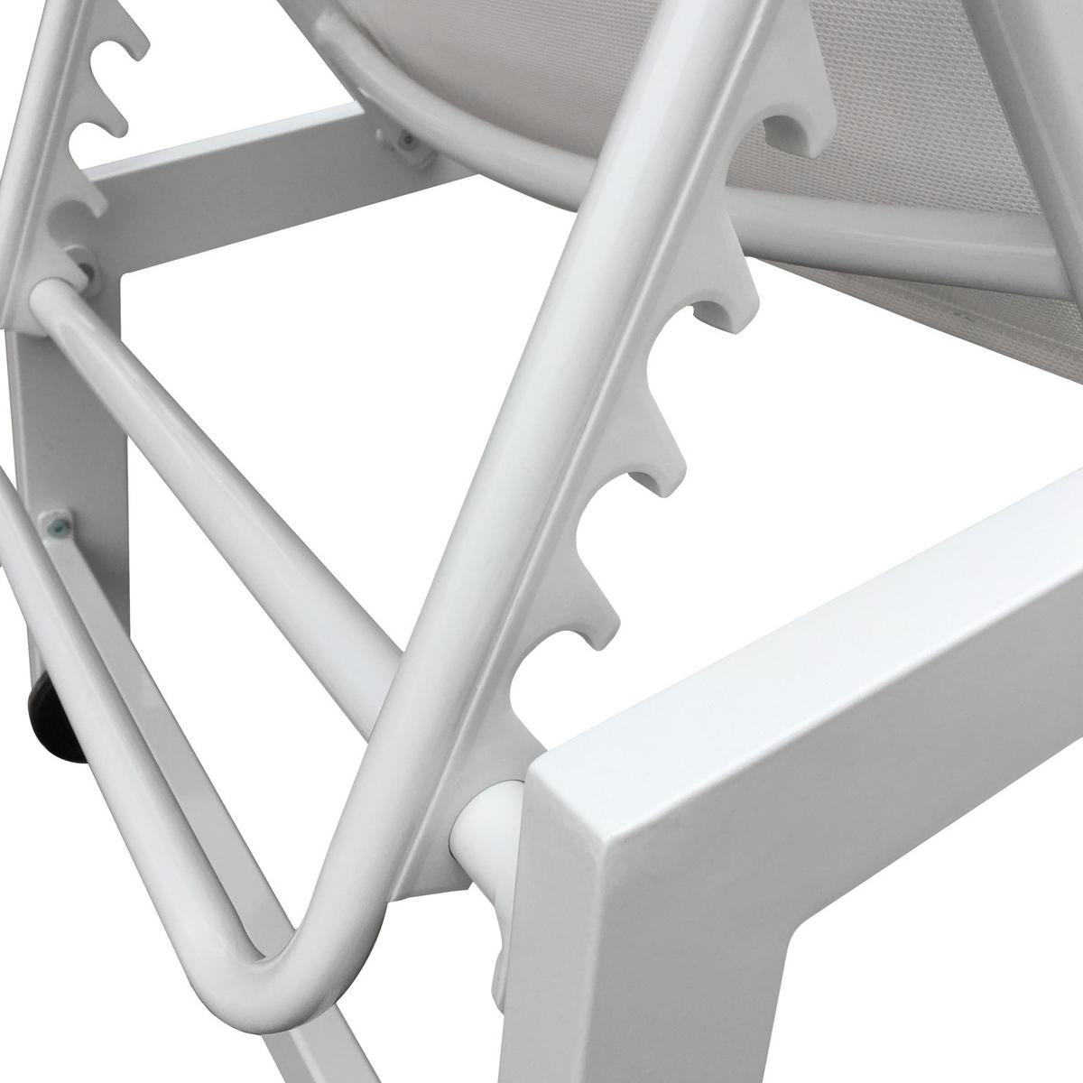 SONNENLIEGEN Barbados Weiß 2er-Set - Weiß, Metall (61/95/198cm) - Happy Garden