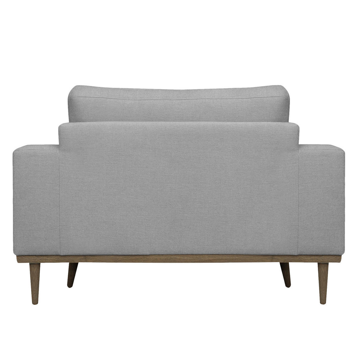 SESSEL - Eichefarben/Grau, Eichenholz/Textil (122/81/88cm) - home24