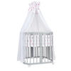 BABYBETT GREY, 7in1 mit Matratze - Pink/Grau, Holz (73/123cm) - waldin