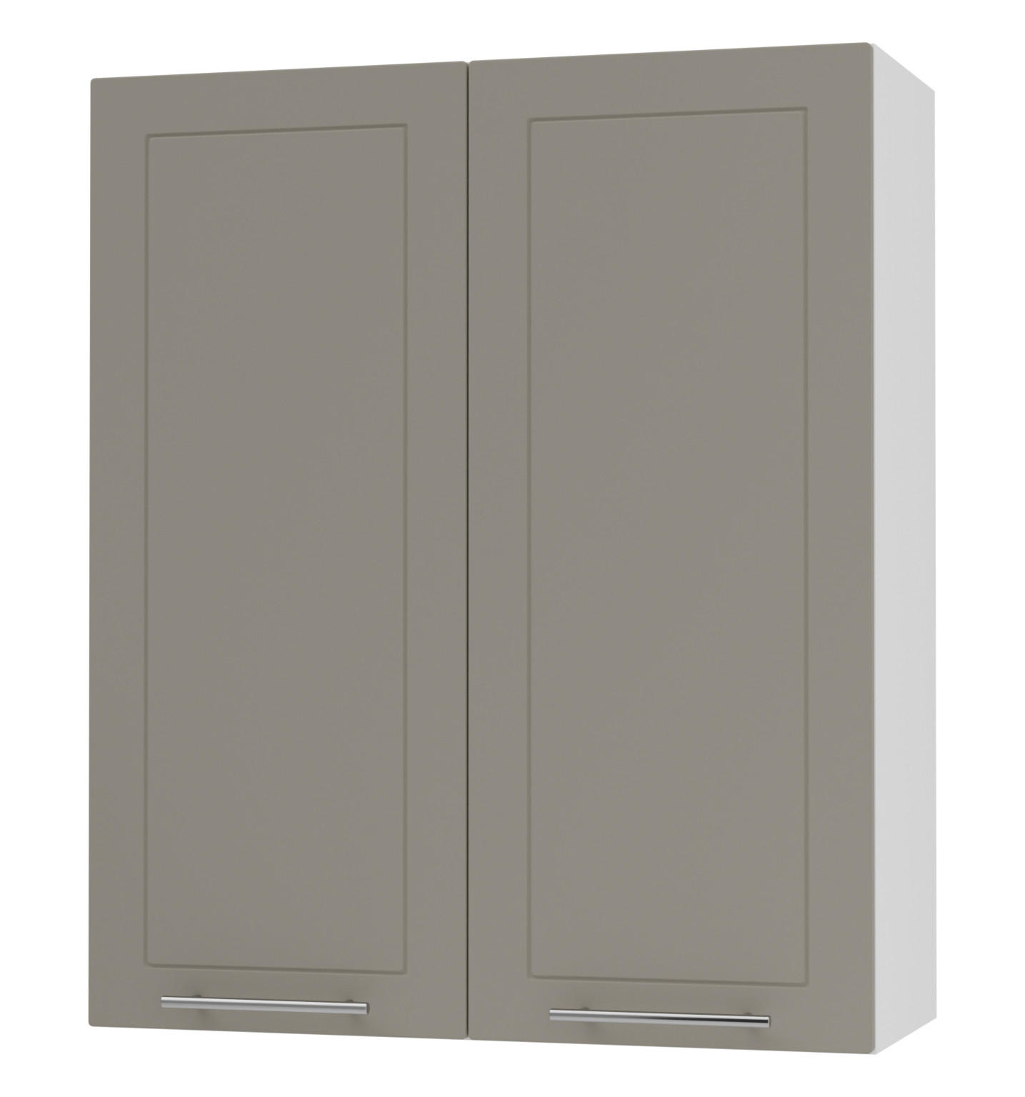 Feldmann-Wohnen Küchenhängeschrank Beige, Weiß 80x96x32.5 cm