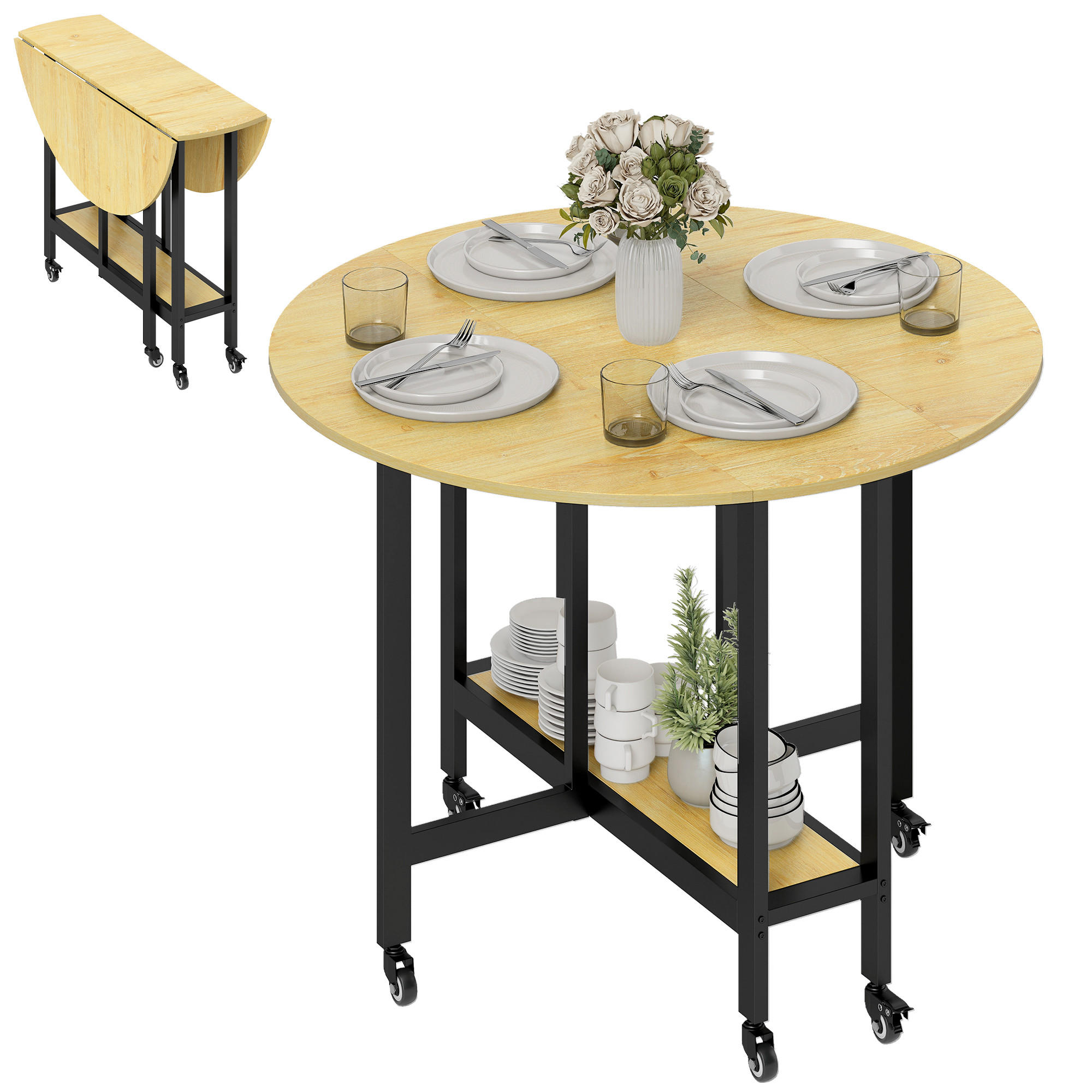 ESSTISCH Rhyvyn 100/100/75 cm - Braun, Holz (100/100/75cm) - ZMH