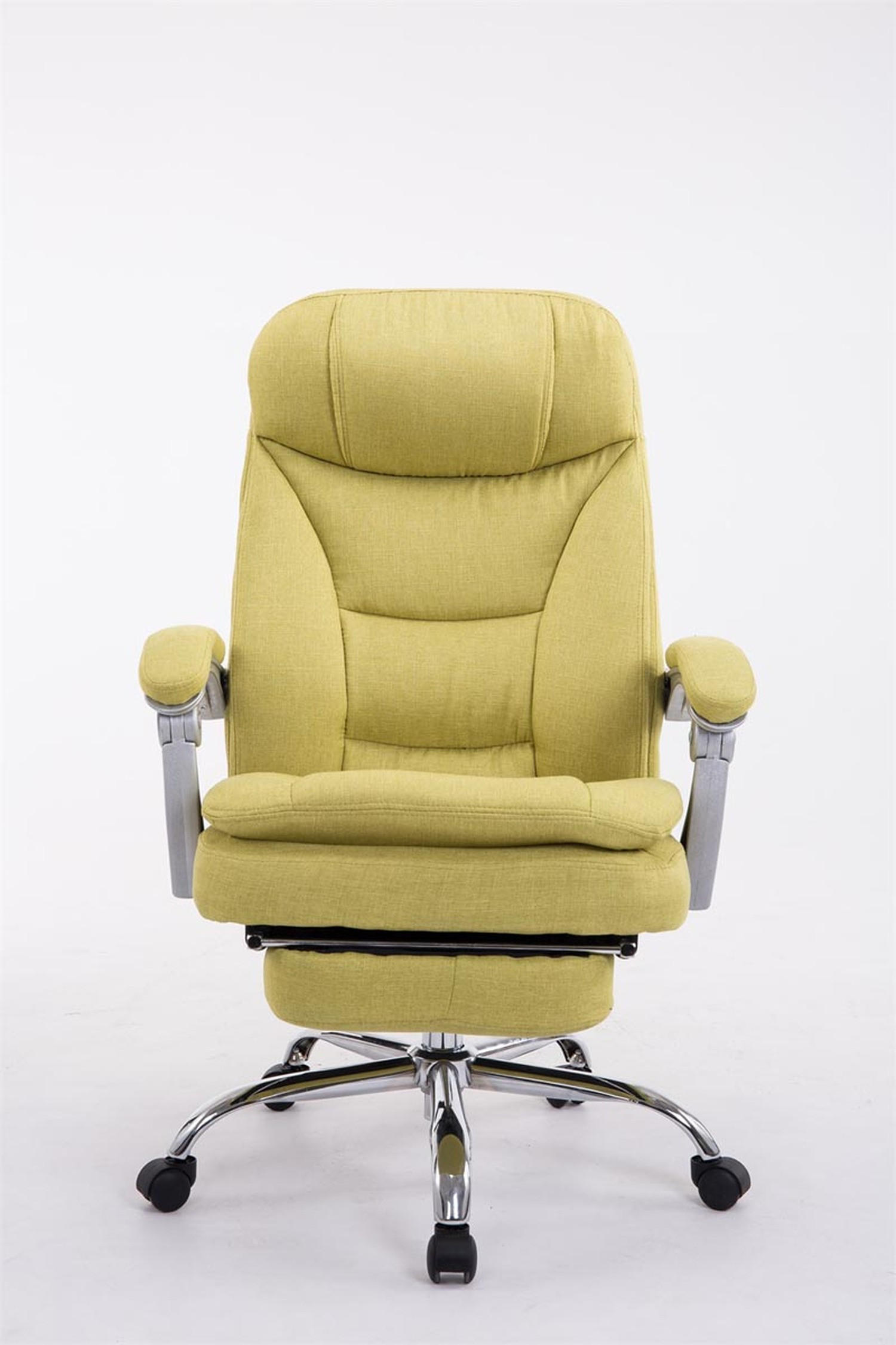 BÜROSTUHL XL Troja, Stoff Grün - Grün, Textil/Metall (67/122/67cm) - TPFLiving