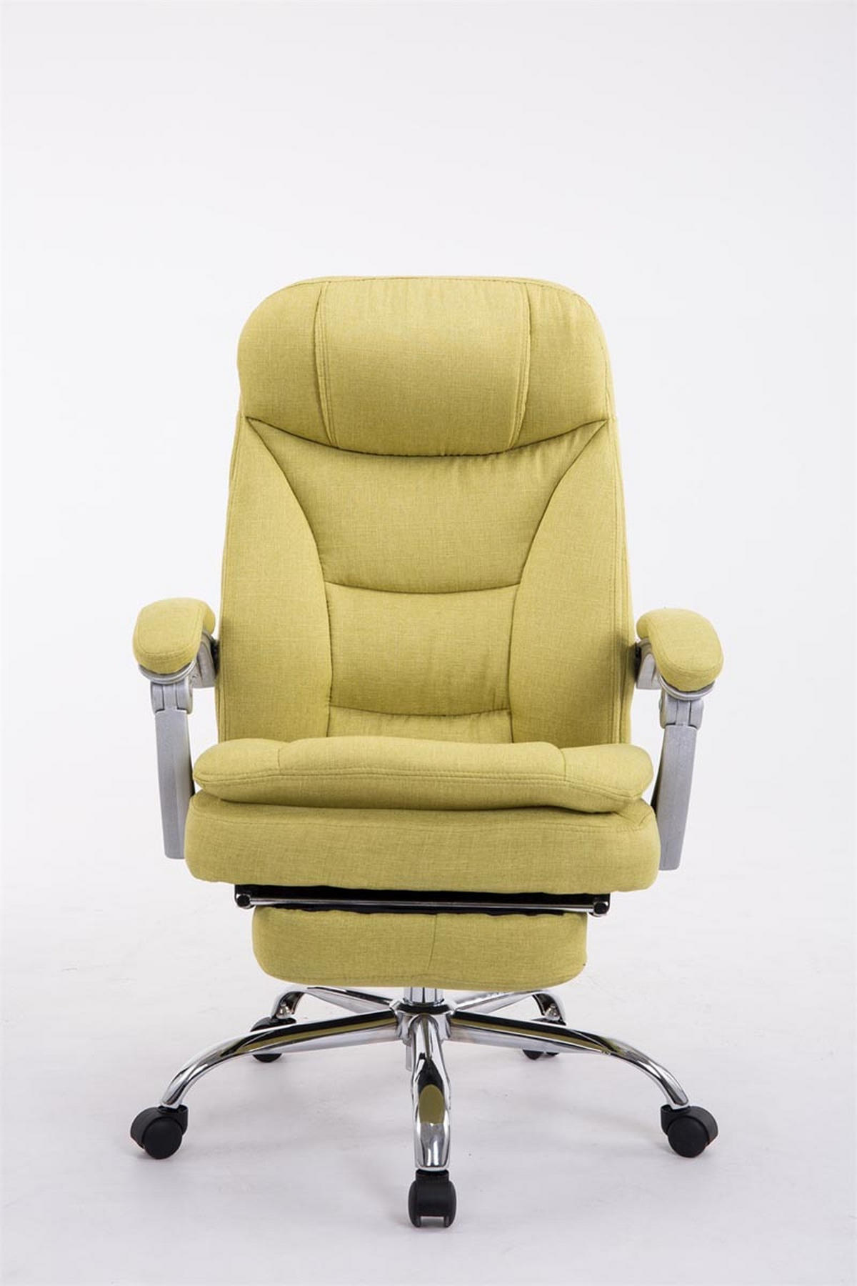 BÜROSTUHL XL Troja, Stoff Grün - Grün, Textil/Metall (67/122/67cm) - TPFLiving