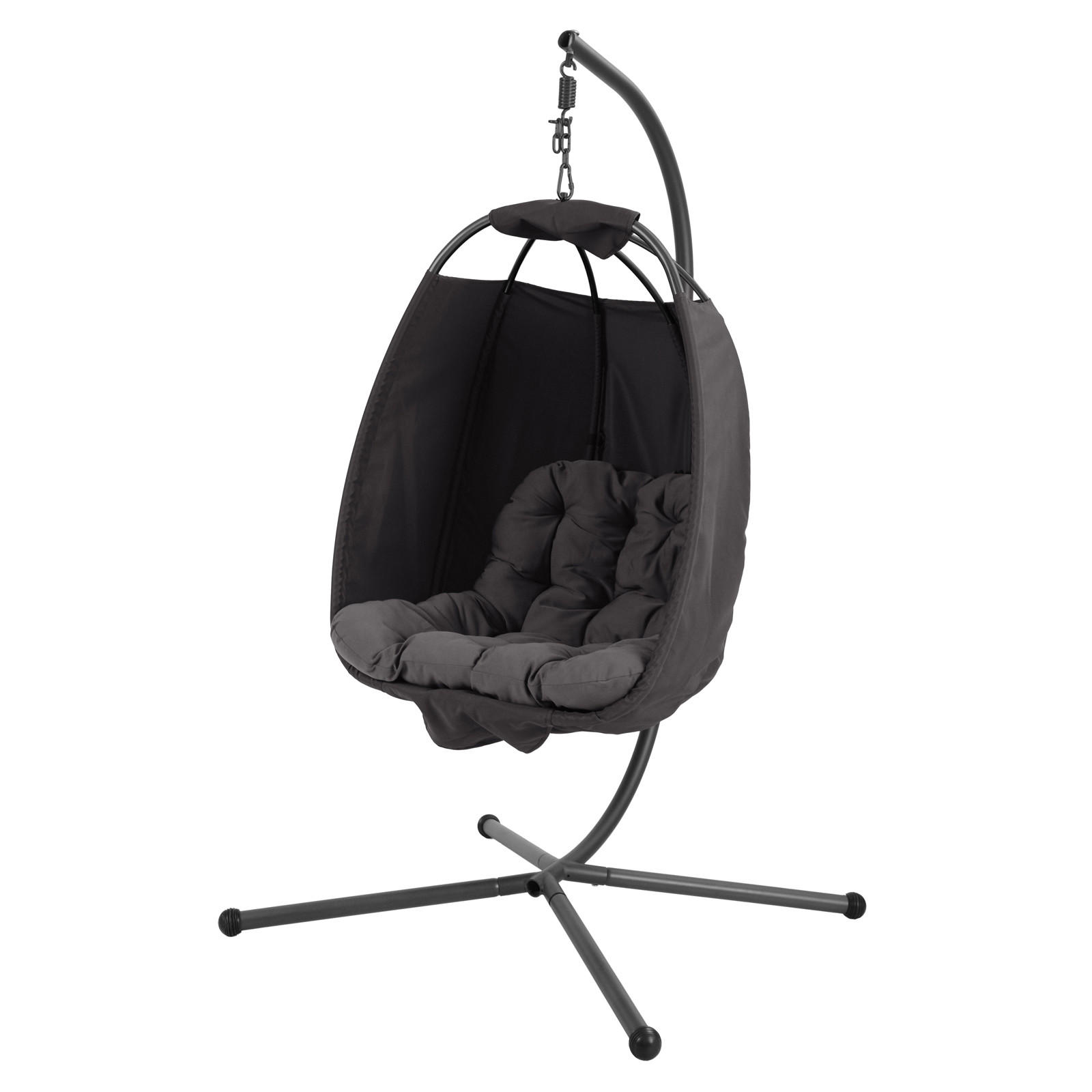 HÄNGESESSEL NELLY Dunkelgrau - Dunkelgrau, Metall (105/195/105cm) - SVITA