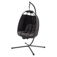 HÄNGESESSEL NELLY Dunkelgrau - Dunkelgrau, Metall (105/195/105cm) - SVITA