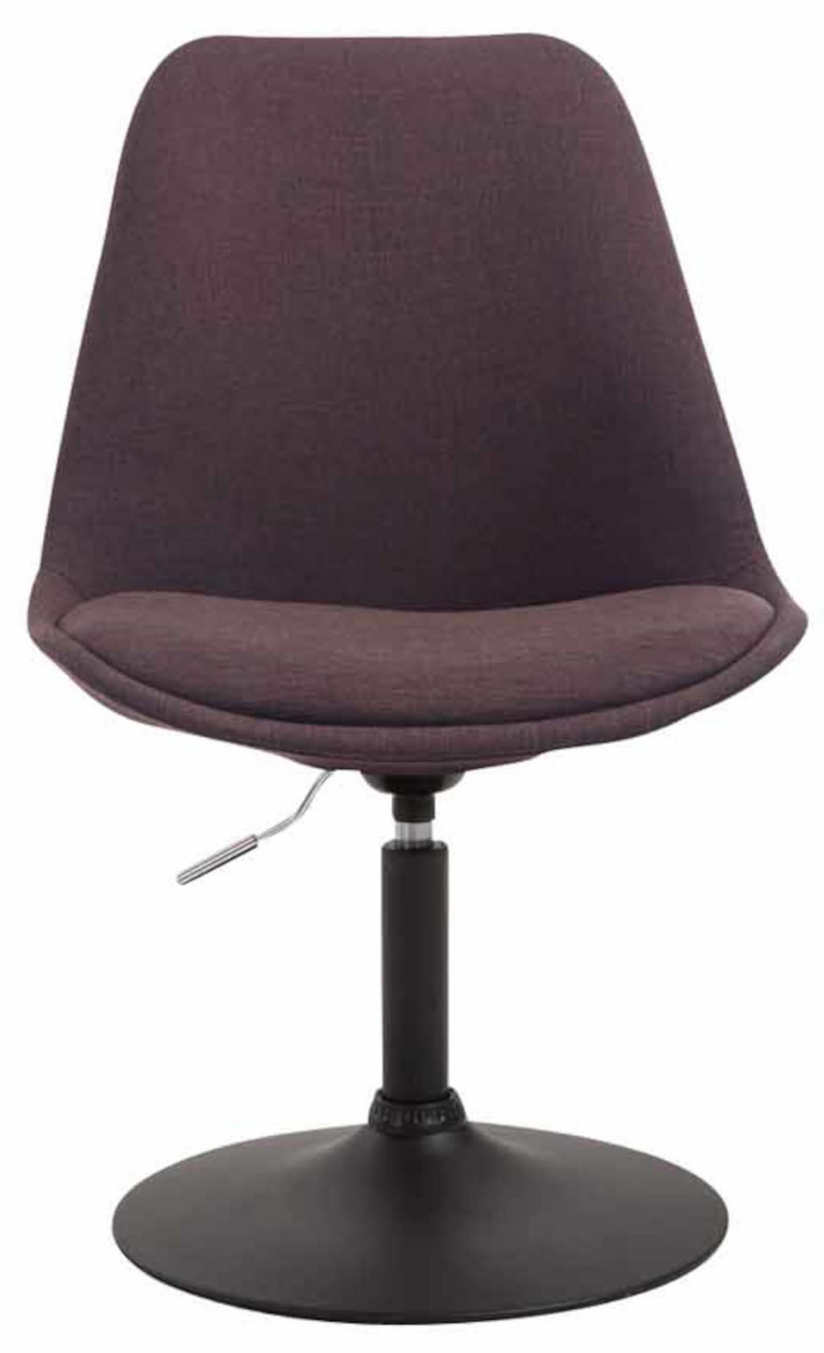 STUHL 4er Set Stoff braun - Schwarz/Braun, Textil/Metall (48/76/57cm) - CLP