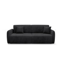 SOFA Dora 3 Sitzplätze Schwarz - Schwarz, Holz (233/92/110cm) - Petits-meubles