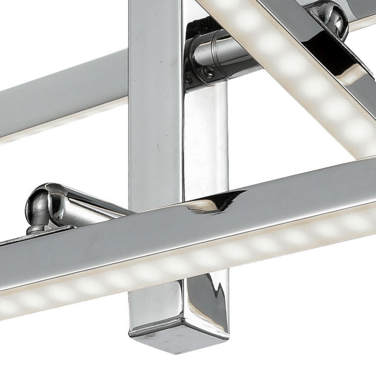LED DECKENLEUCHTE Chrom Silber verstellbar - Silberfarben, Metall (51/51/36cm) - Esto