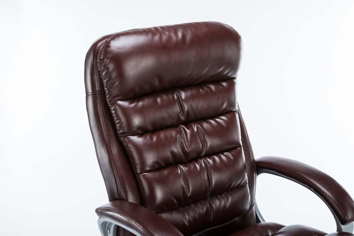 CHEFSESSEL Lederlook bordeauxrot - Chromfarben/Bordeaux, Textil/Metall (68/116/77cm) - CLP