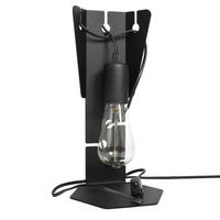 TISCHLEUCHTE Stahl Schwarz - Schwarz, Metall (16/14/30cm)