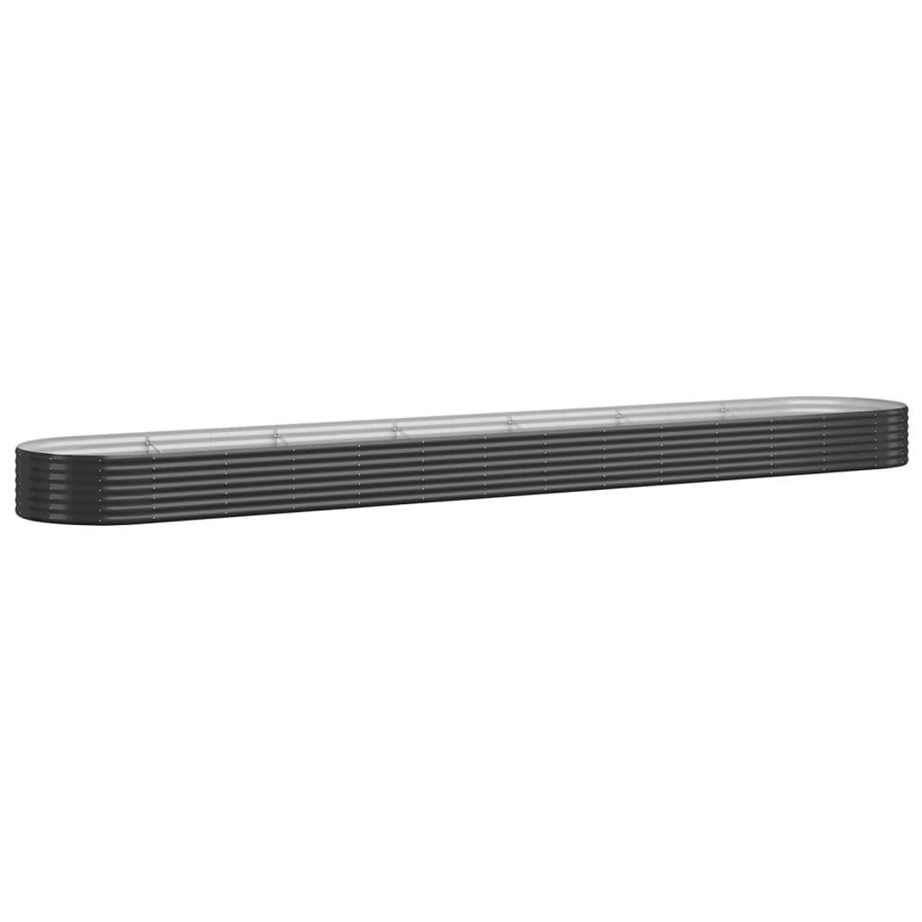 HOCHBEET Verzinkter Stahl 544x100x36 cm Anthrazit - Anthrazit, Metall (100/36/544cm) - furnicato