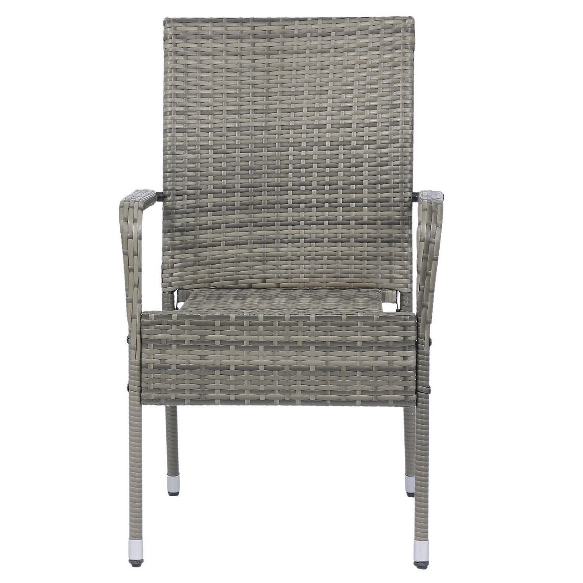 GARTENSTÜHLE Yoro 6er-Set - Grau, Kunststoff (50/90/50cm) - Juskys
