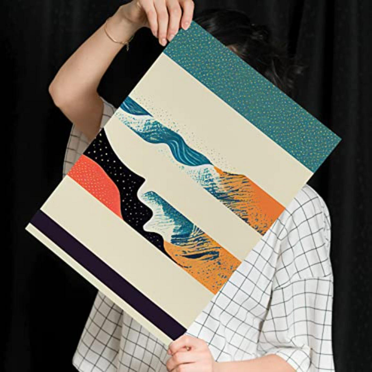 POSTER Set mit 4 Vogel im Abstrakt Moderne Galaxien A3 Rahmenlos - Klar, Papier (29.7/3cm) - Nacnic