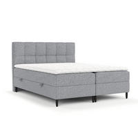 BOXBETT Arlette Grau 200/200 cm - Schwarz/Grau, Holz/Holzwerkstoff (200/200cm) - Maison de Reve