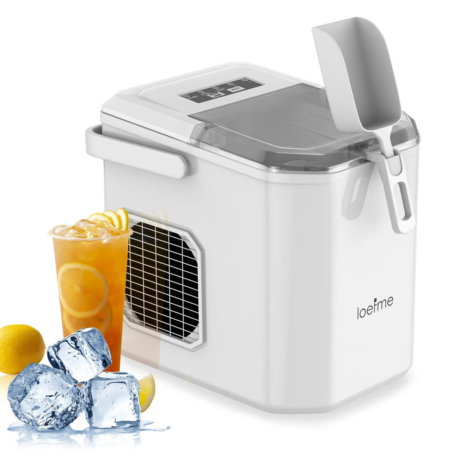EISWÜRFELBEREITER Desktop Vollautomatisch Silber 12kg 24h - Weiß, Kunststoff (22/29/29cm) - Kaket