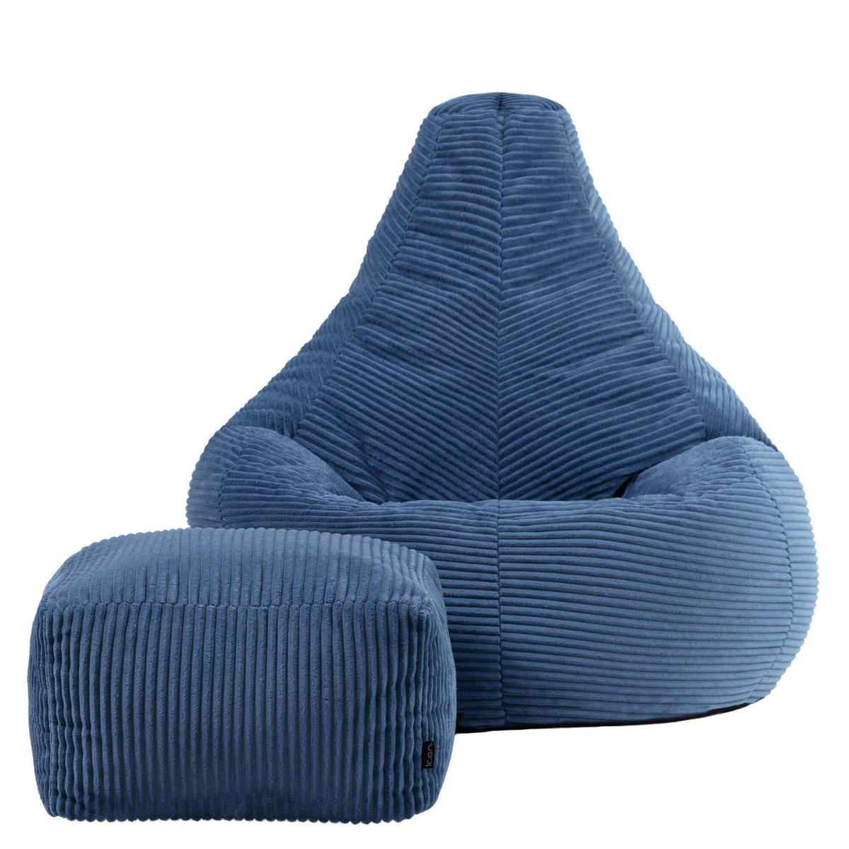 SITZSACK Dalton mit Hocker - Blau, Textil (90/73/84cm) - icon
