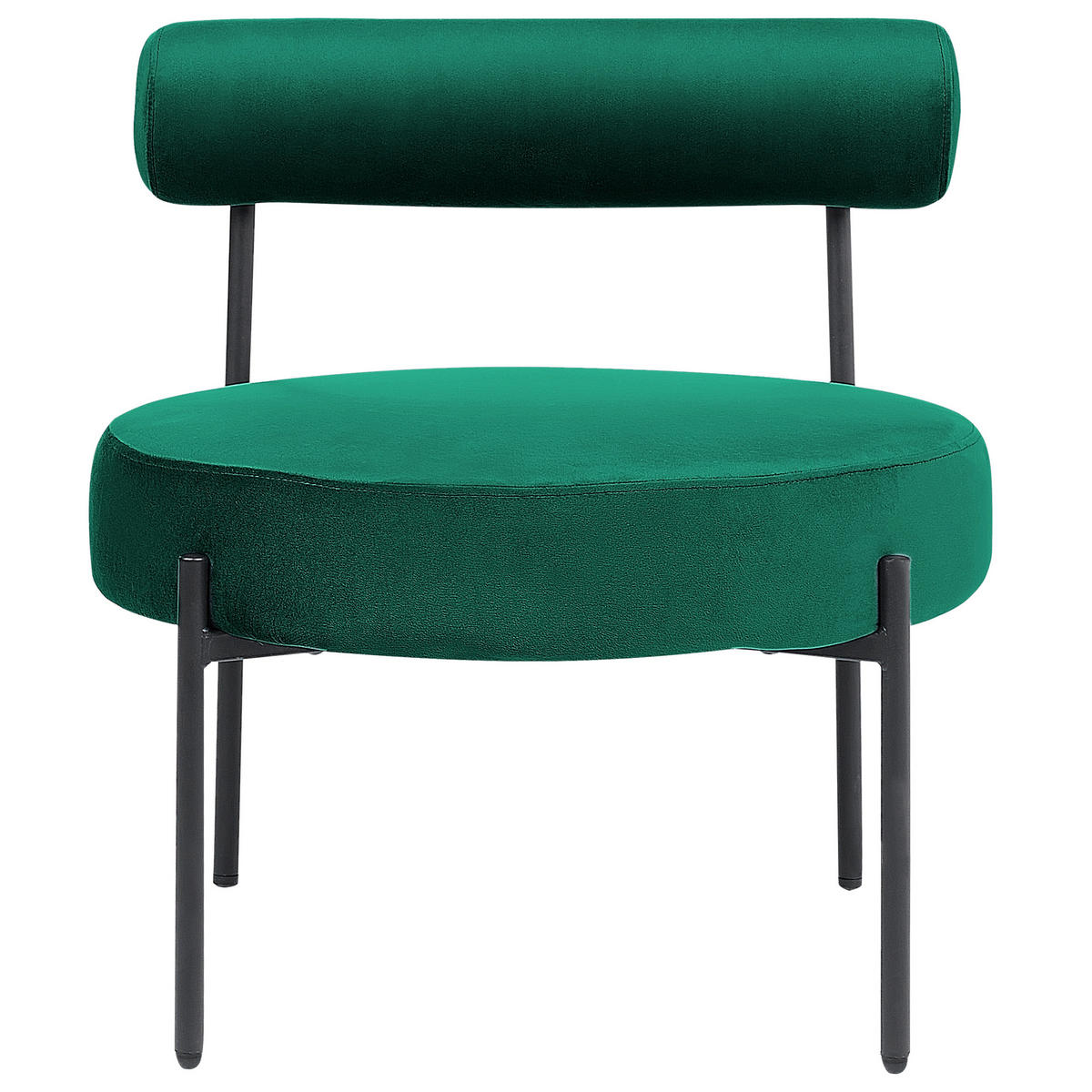 FOTEL Bársony Zöld/Fekete Alpha - zöld, textil/fém (60/66/60cm) - Beliani