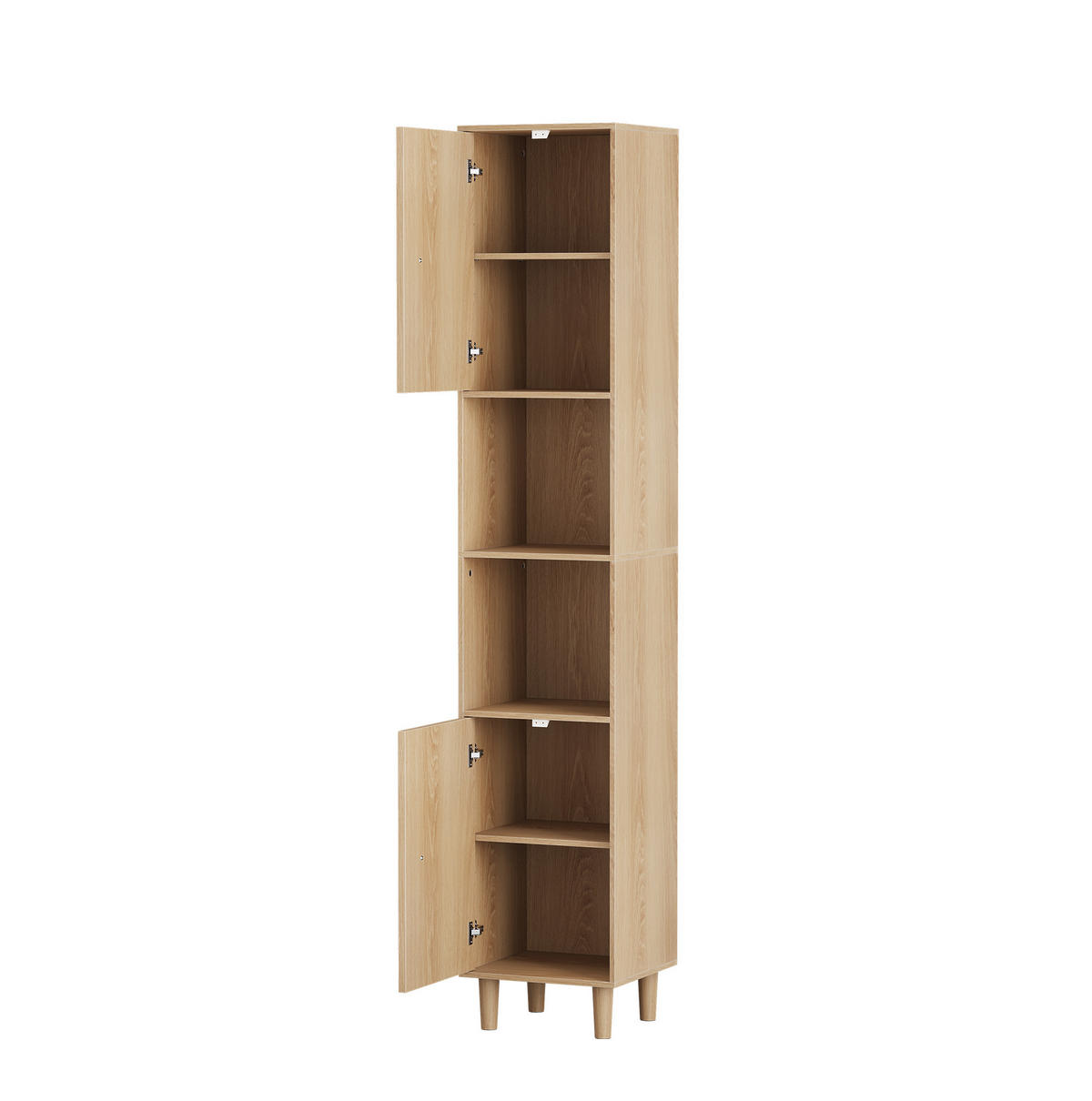 HOCHSCHRANK für Badezimmer 32 x 30 x 169 cm Eiche Optik - Eichefarben, Holzwerkstoff (30/169/32cm) - Beauniv