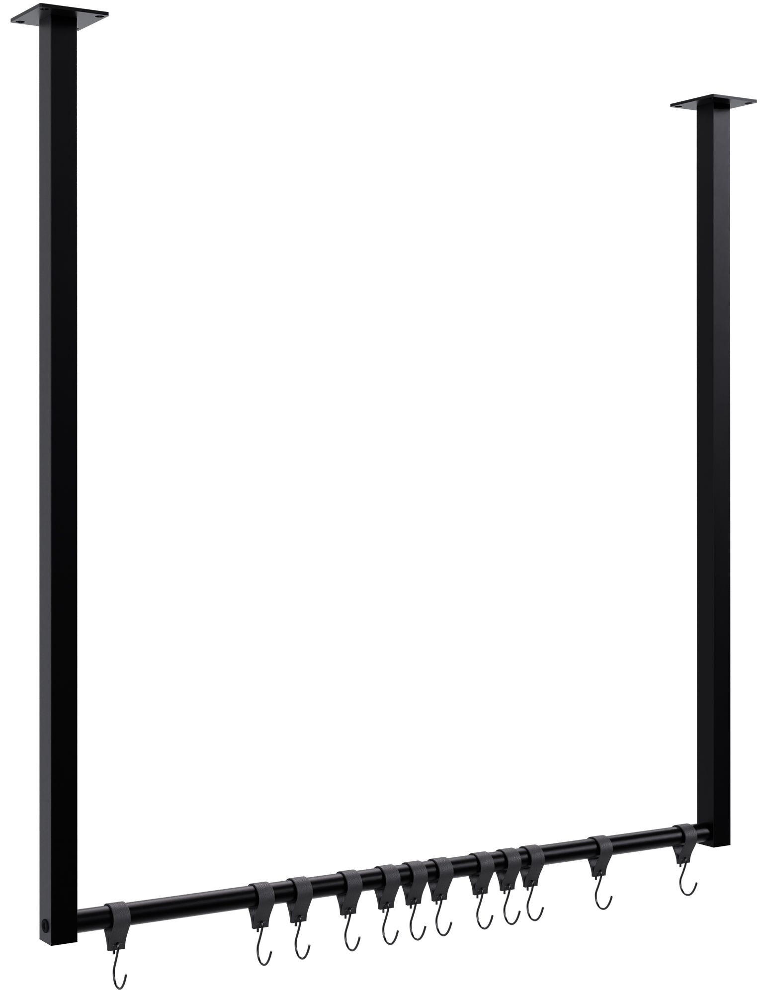 KLEIDERSTANGE Metall Schwarz - Schwarz, Metall (80/80/7cm) - CLP