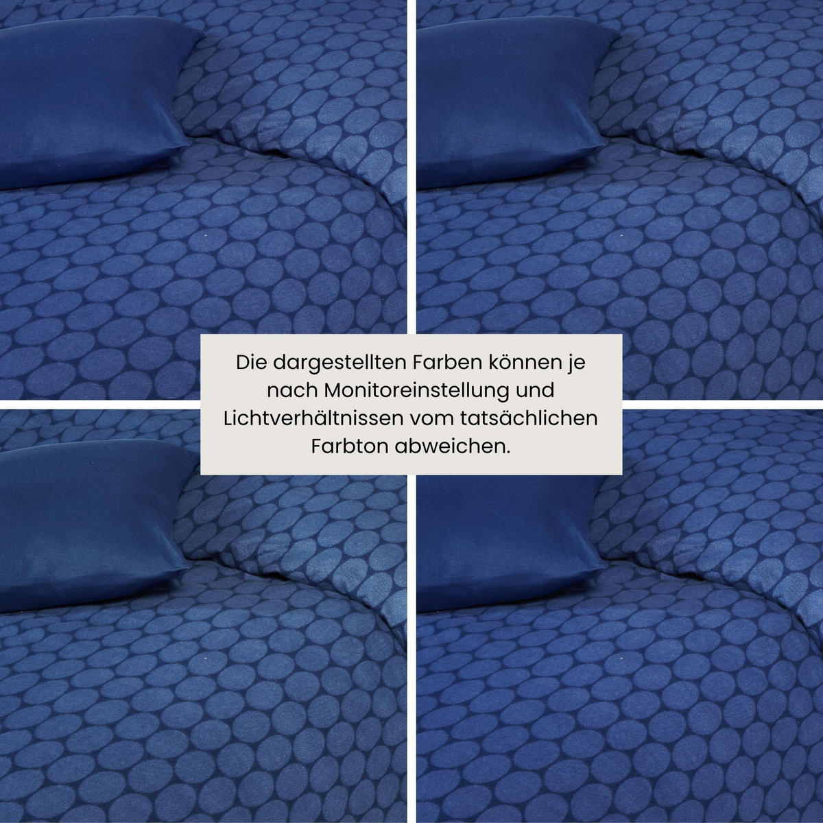 BETTWÄSCHESET Drops - Feinbiber - 2-teilig - 135x200 cm - Dunkelblau - Dunkelblau, Textil (135/200cm) - SCHIESSER
