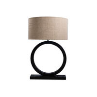 TISCHLAMPE aus Holz 55cm, schwarz - Schwarz, Holz (55/55/86cm) - Giga Meubel