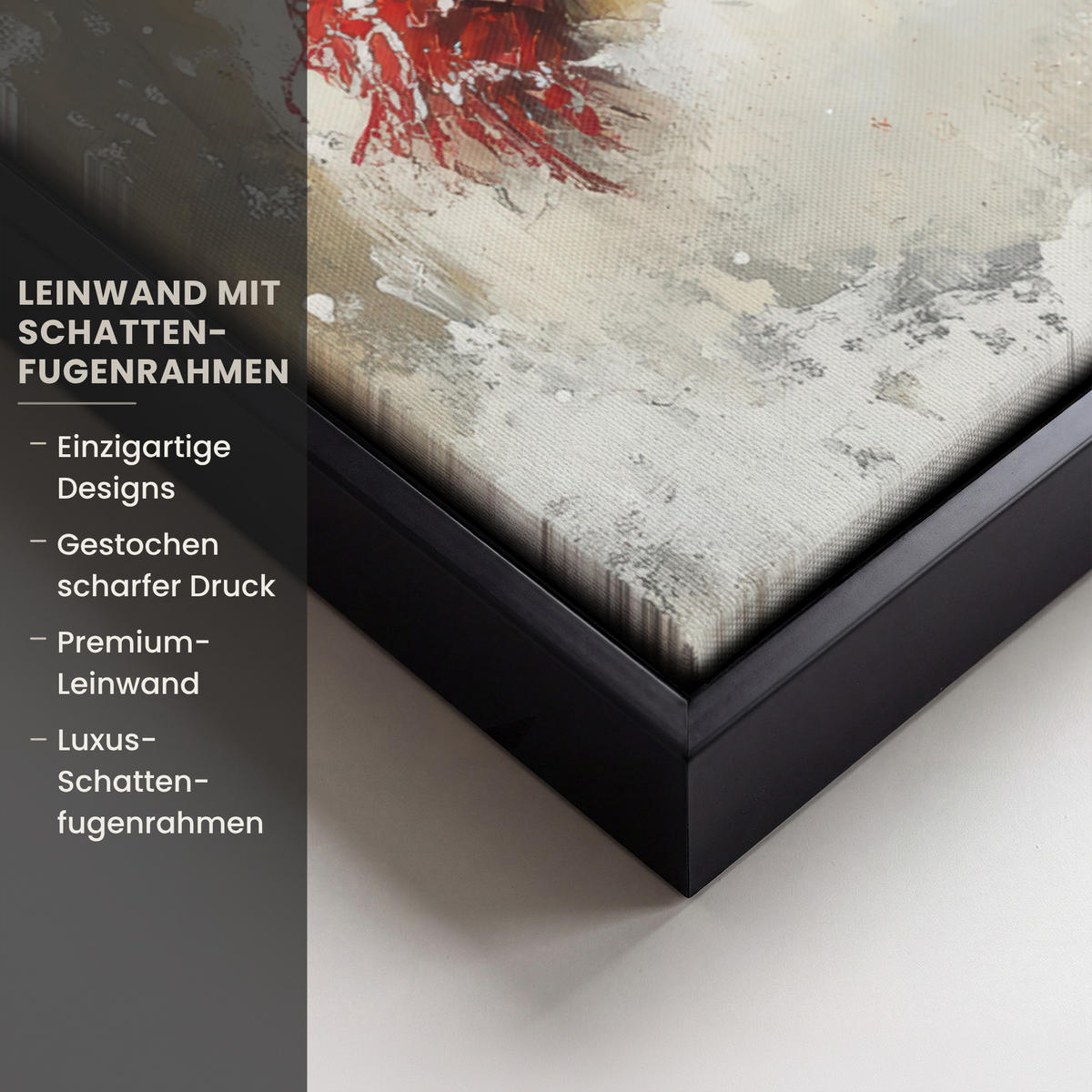 LEINWAND Bilder mit Rahmen - Schneemann - Winter - Schnee - Beige - 60x80 - Weiß, Textil (60/80cm) - MuchoWow
